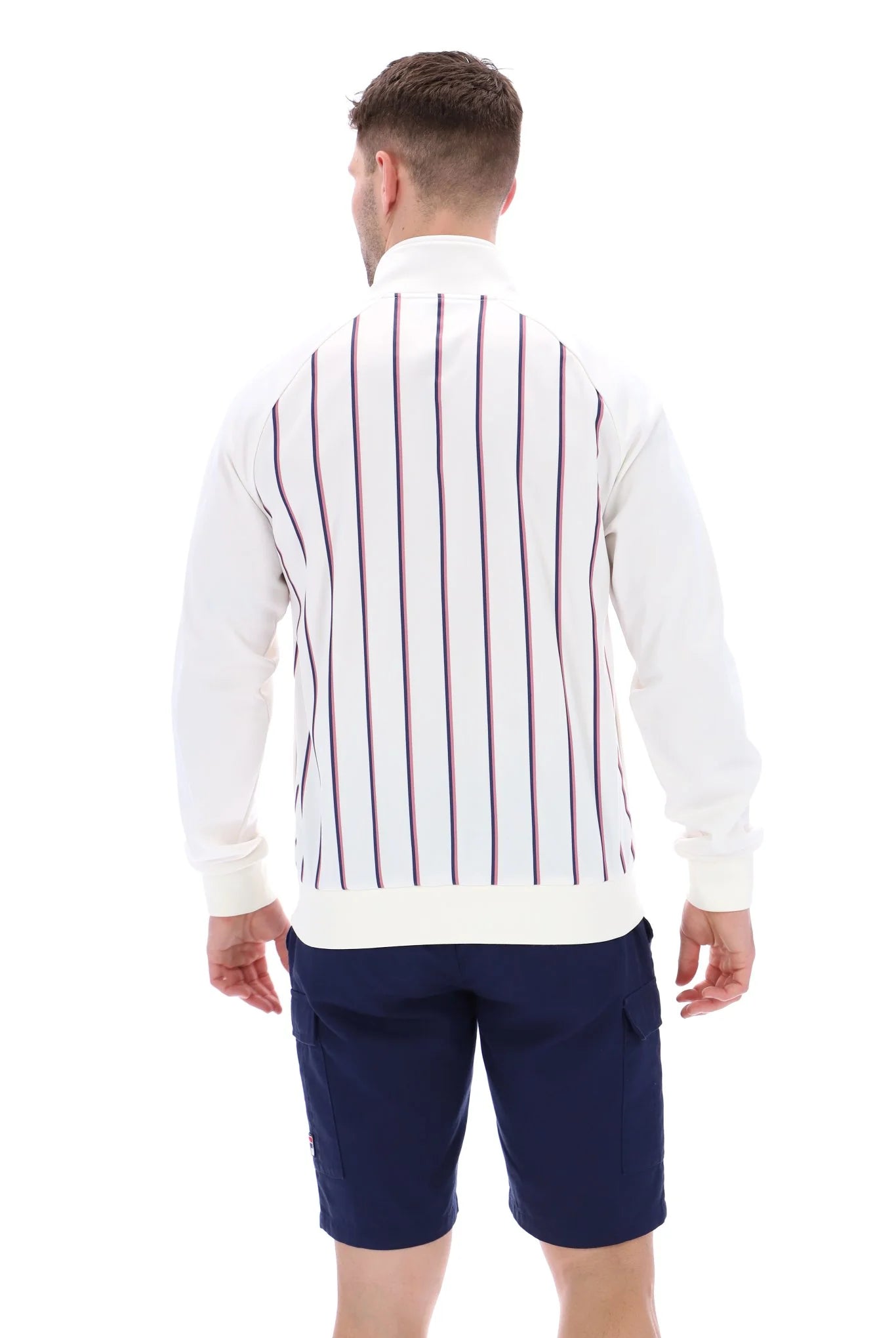 Fila Vintage Men's Hudson Stripe Track Top Gardenia