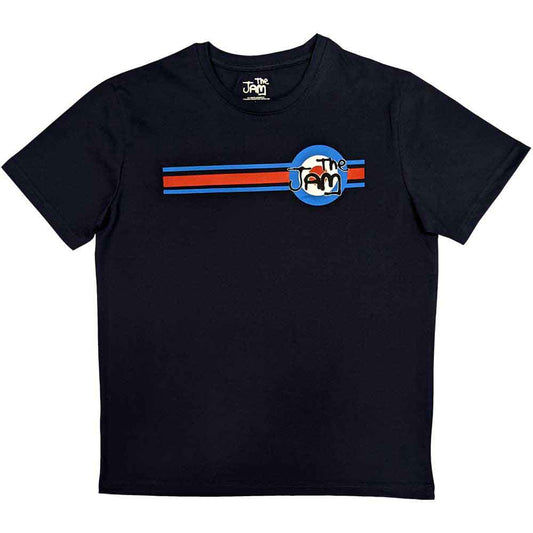 The Jam Official Target Stripe Print T Shirt Navy Blue