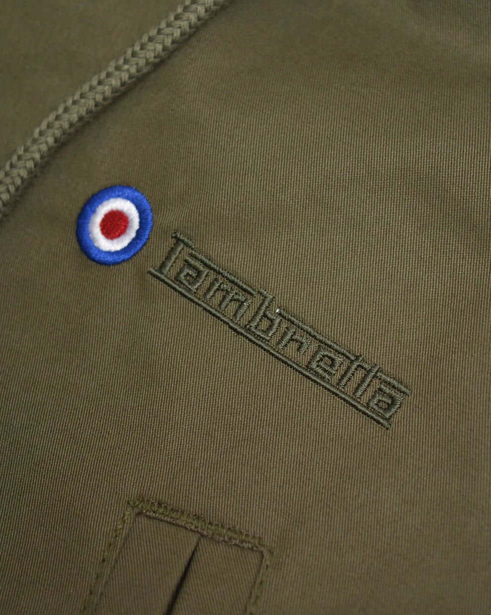 Lambretta Men's LAMDS002 Shower Resistant Parka Coat Khaki Green