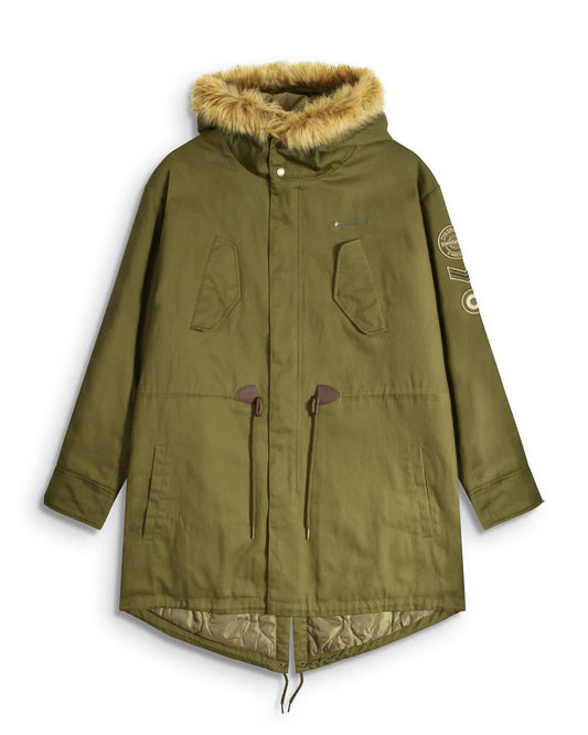 Lambretta Men's LAMDS010 Cotton Canvas Parka Khaki Green