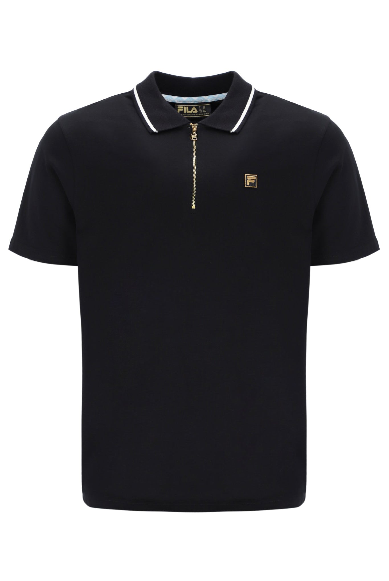 Fila Vintage Men's Lemar Premium Essential Polo Shirt Black