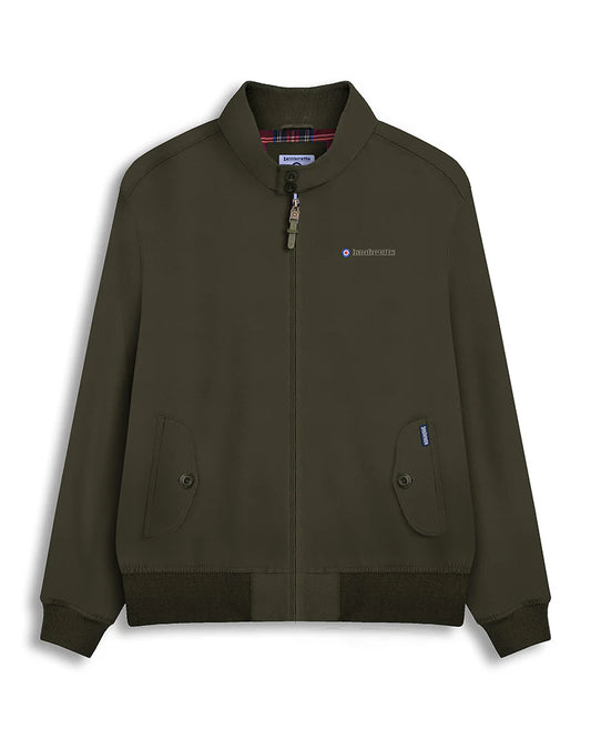 Lambretta Men's LMBBHH1 Showerproof Classic Harrington Jacket Khaki Green