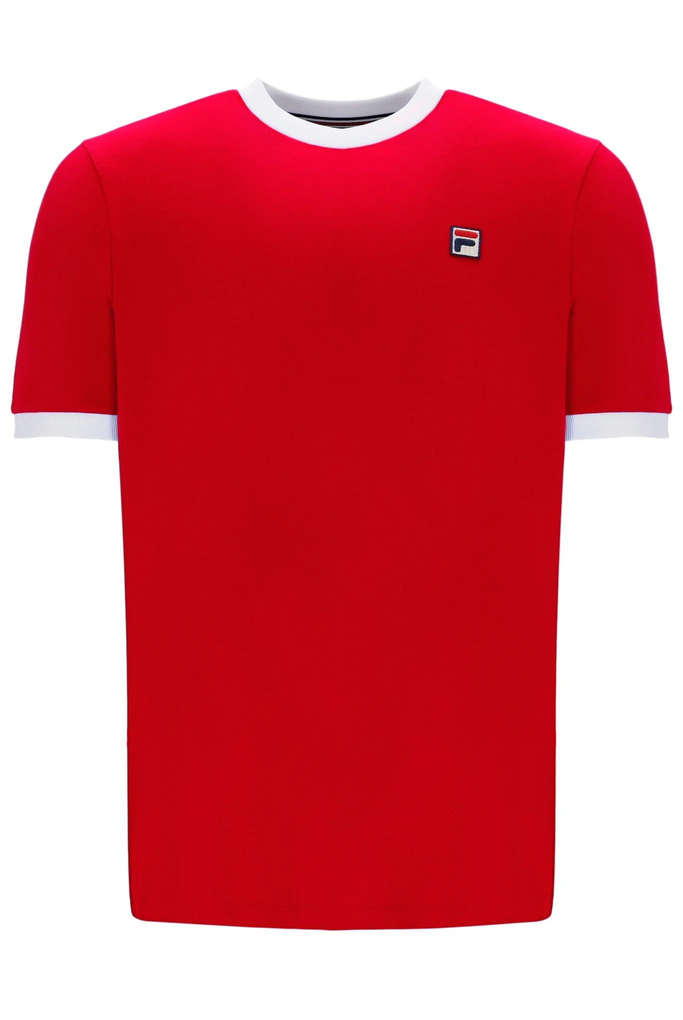 Fila Vintage Men's Marconi Essential Ringer T Shirt Red