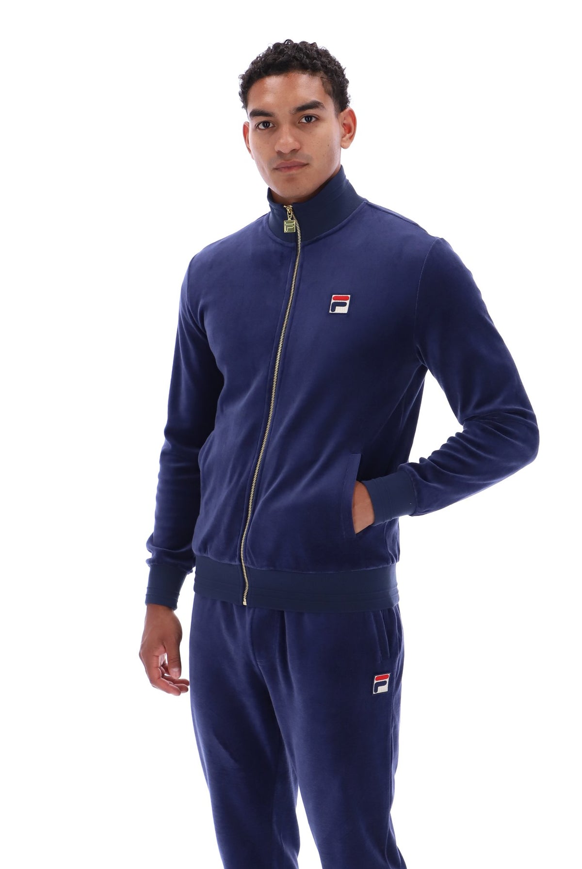 Fila Vintage Nero 2 Velour Track Top Fila Navy