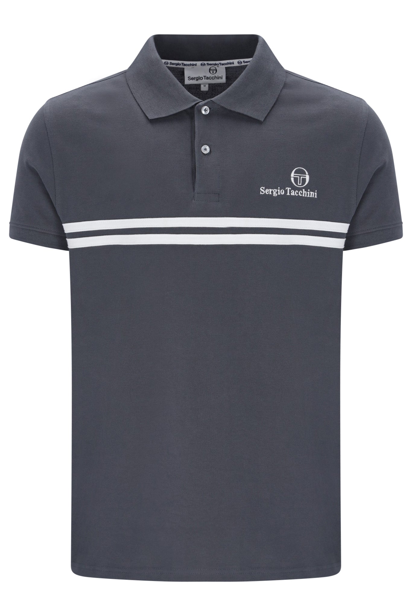 Sergio Tacchini Men's STM21140 Supermac Polo Shirt Turbulence / White