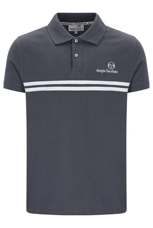 Sergio Tacchini Men's STM21140 Supermac Polo Shirt Turbulence / White