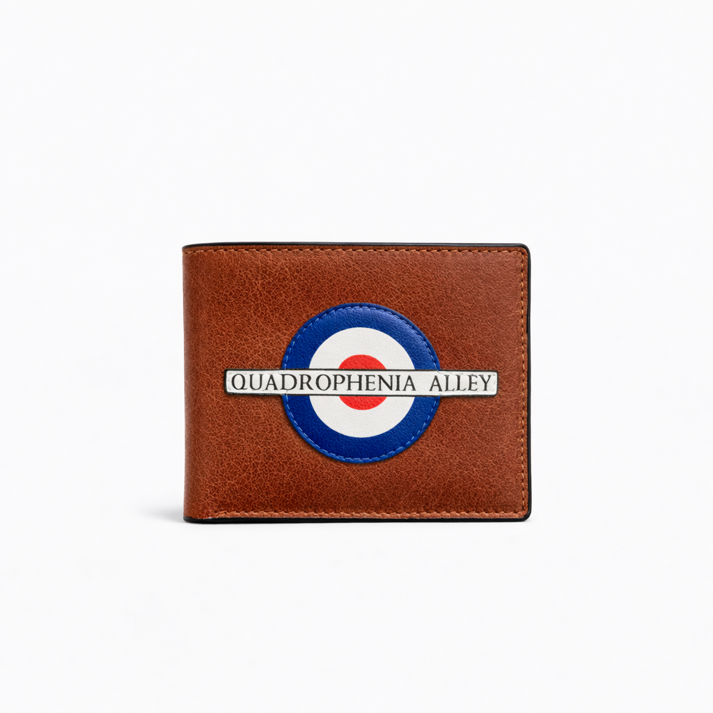 Quadrophenia Alley Exclusive Mod Target Leather Wallet Brown