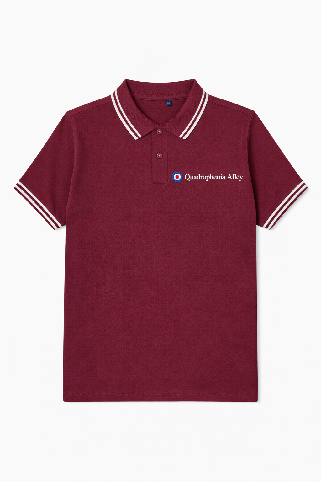 Quadrophenia Alley Men's Exclusive Target Polo Shirt Burgundy Sky