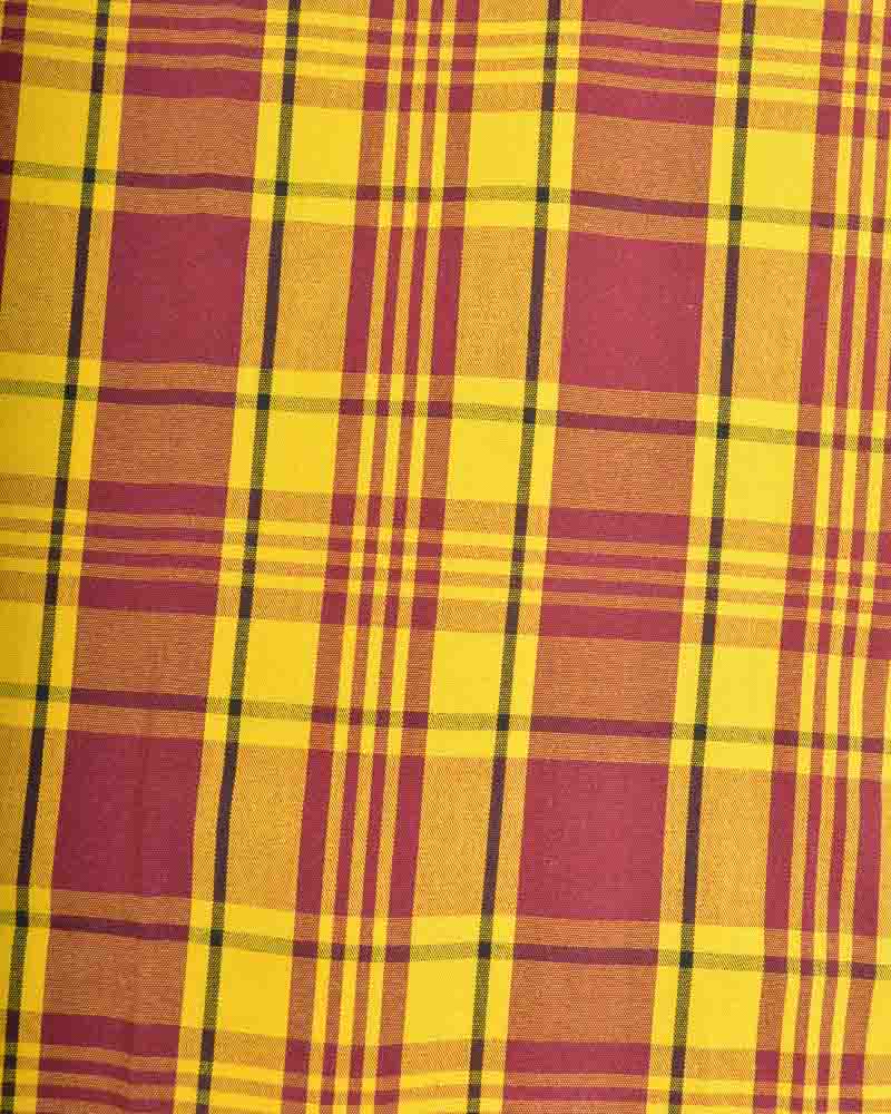 Lambretta Men's RWIS1472 SS Check Shirt Burgundy / Gold