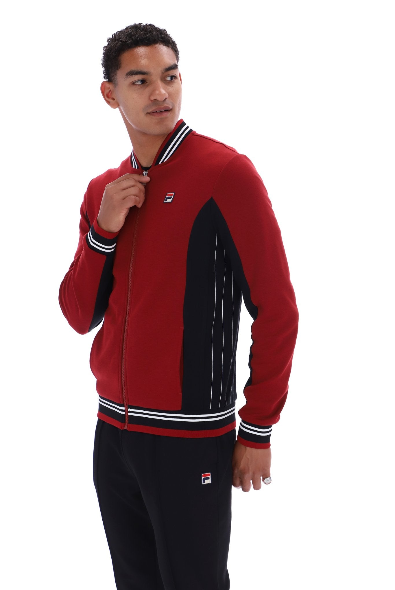 Fila Vintage Men's Settanta 2 Track Top Sun Dried Tomato / Black / White