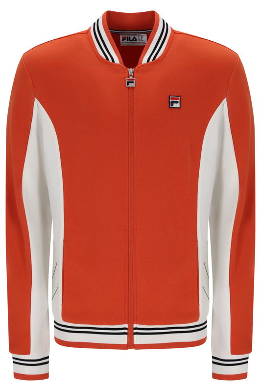 Fila Vintage Men's Settanta 2 Track Top Burnt Ochre / Gardenia / Black