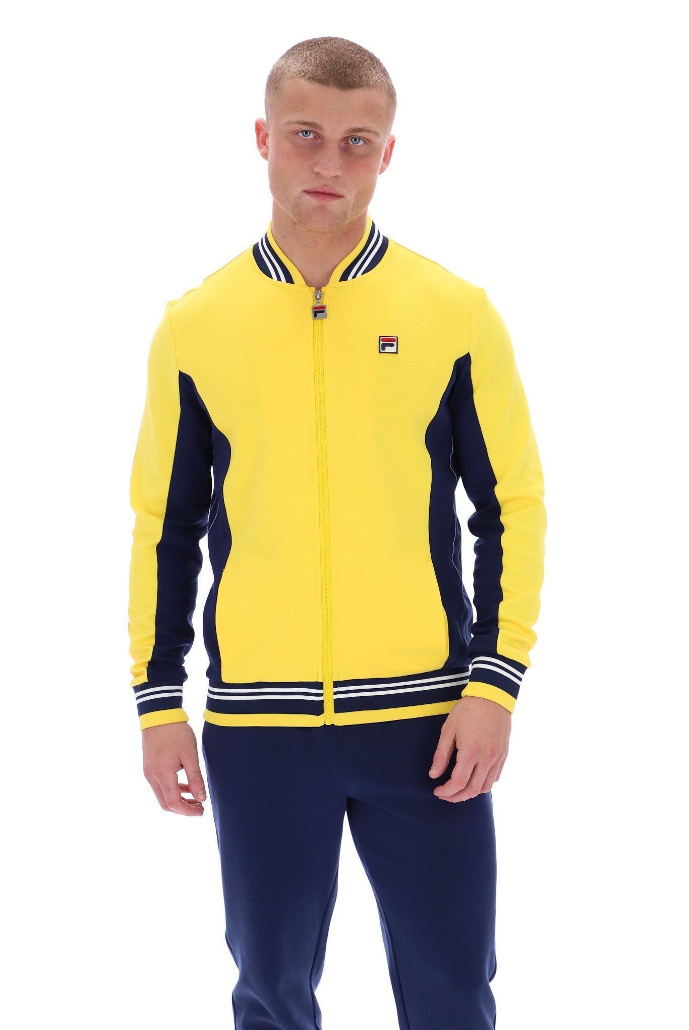 Fila Vintage Men's Settanta 2 Track Top High Visability Yellow