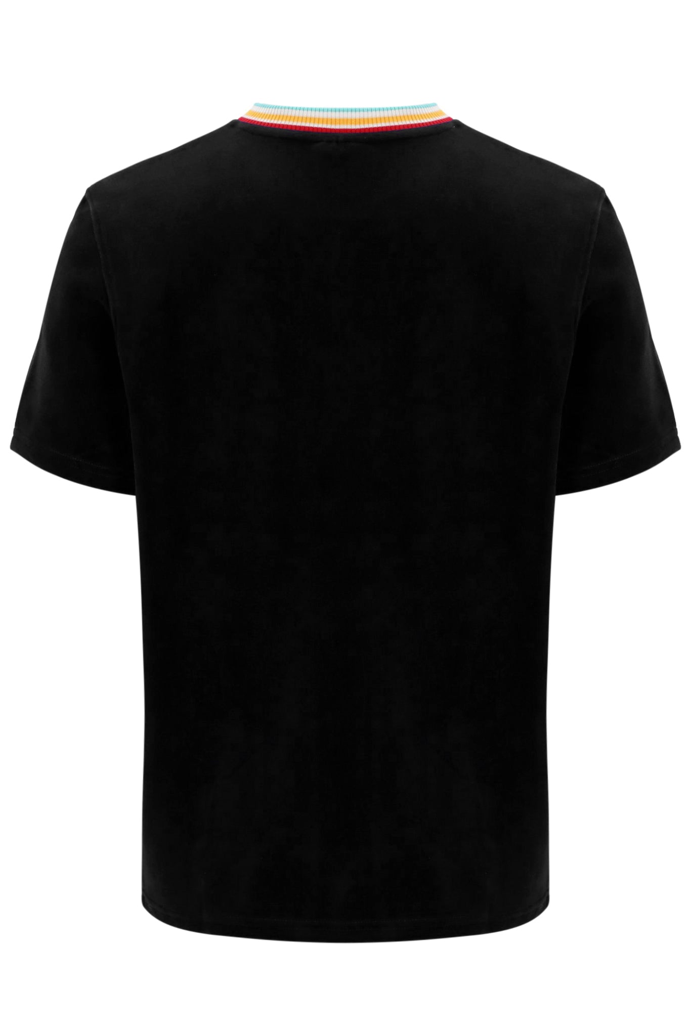 Sergio Tacchini Men's STM12122 SS Slice Crew Neck Velour T Shirt Black