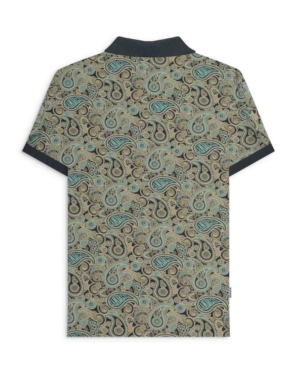 Lambretta SS0031 Paisley Brand Polo Shirt Navy Cameo / Blue