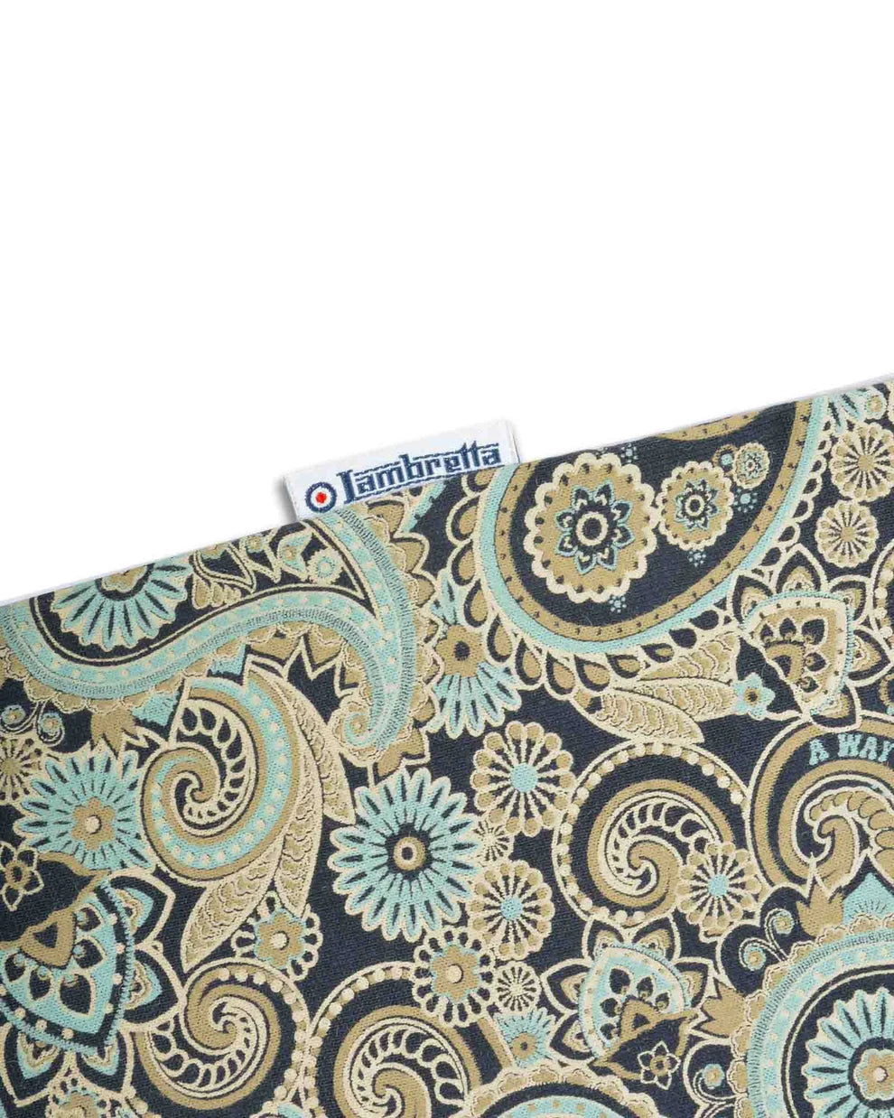 Lambretta SS0031 Paisley Brand Polo Shirt Navy Cameo / Blue