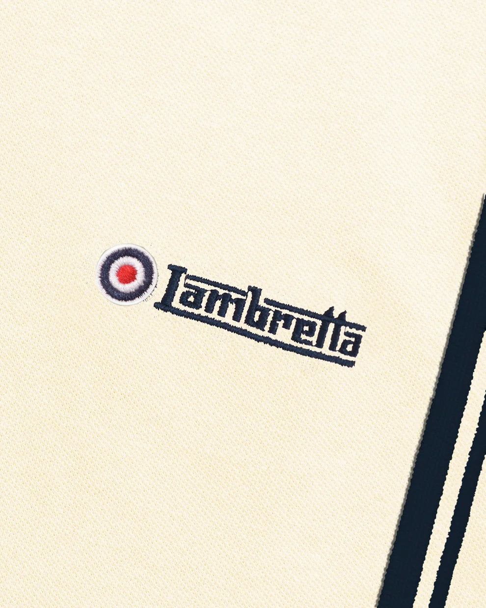 Lambretta Ladies SS0983 Twin Tipped Polo Shirt Ecru / Navy
