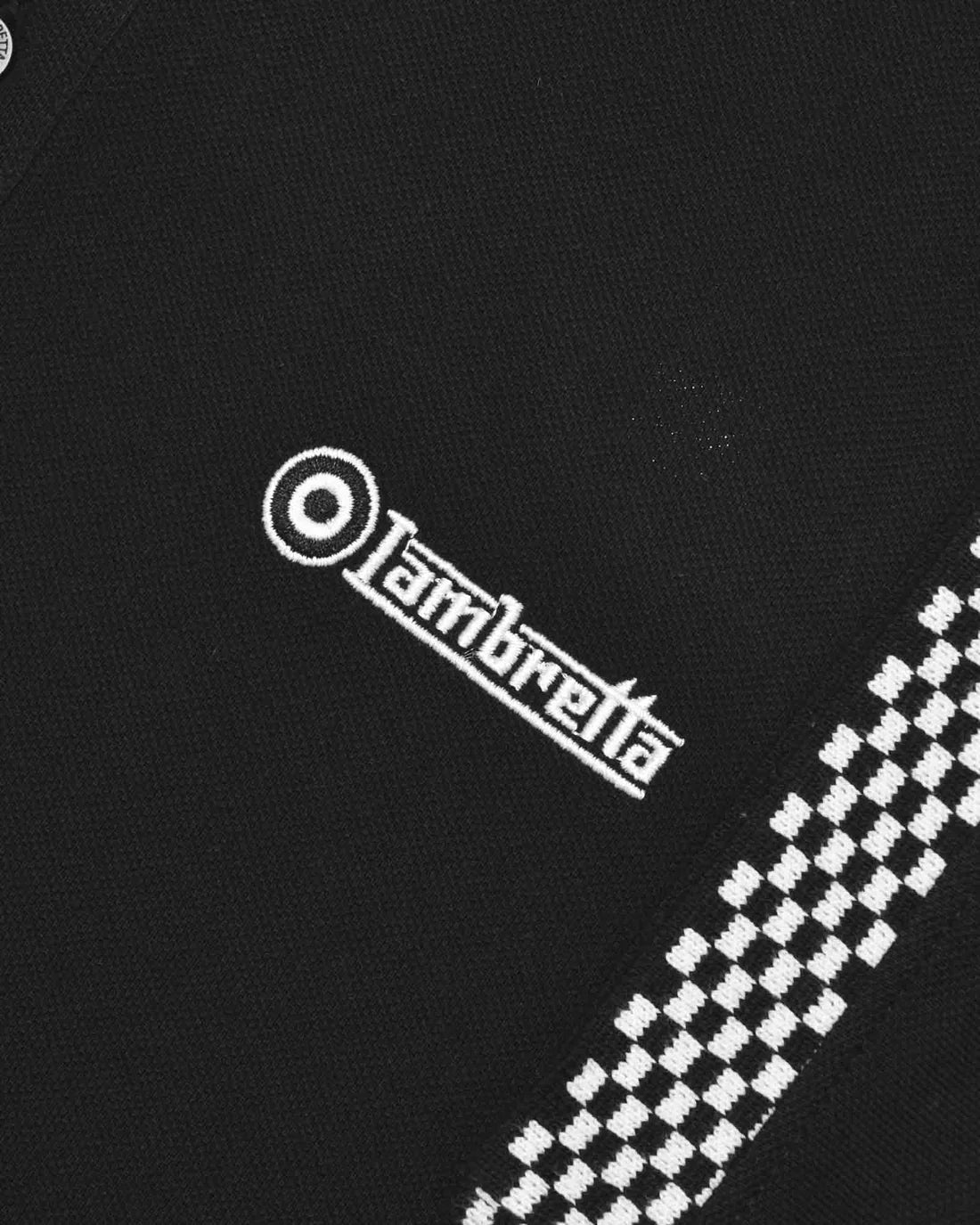 Lambretta Men's SS1029 Two Tone Polo Shirt Black