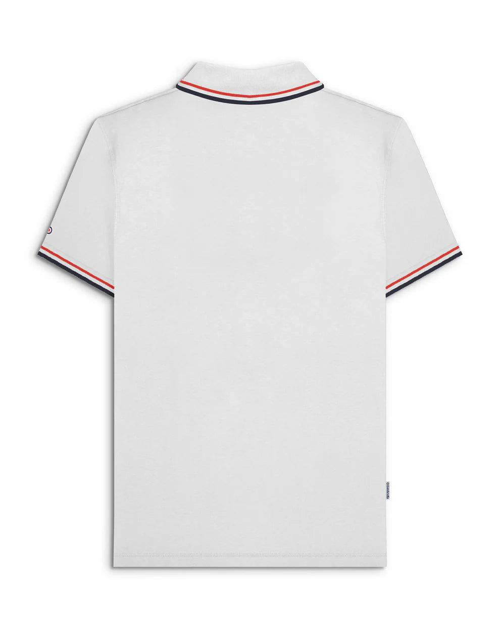 Lambretta Men's SS1608 Twin Tipped Polo Shirt White / Red / Navy
