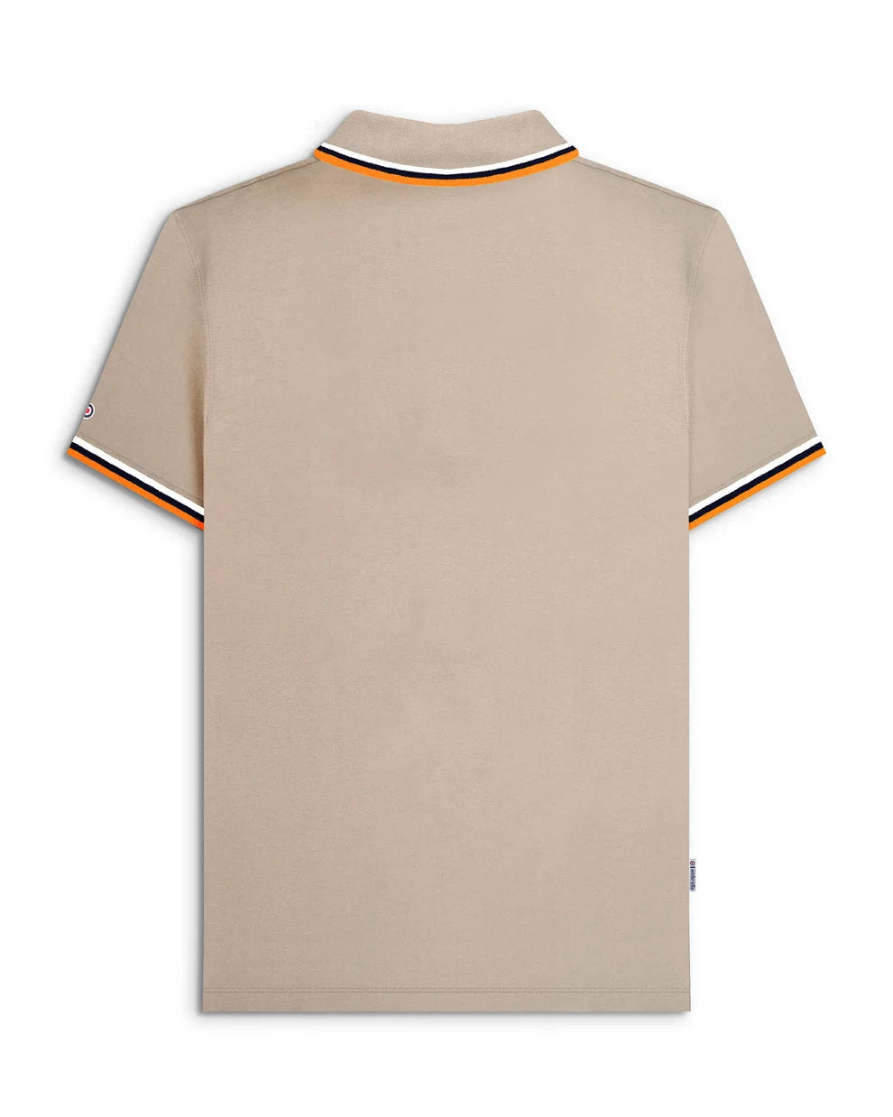 Lambretta Men's SS1650 Triple Tipped Polo Shirt Cashew / White / Navy / Apricot