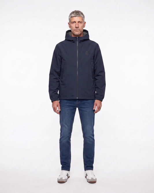 Lambretta Men's SS7060 Brighton Hooden Jacket Dark Navy