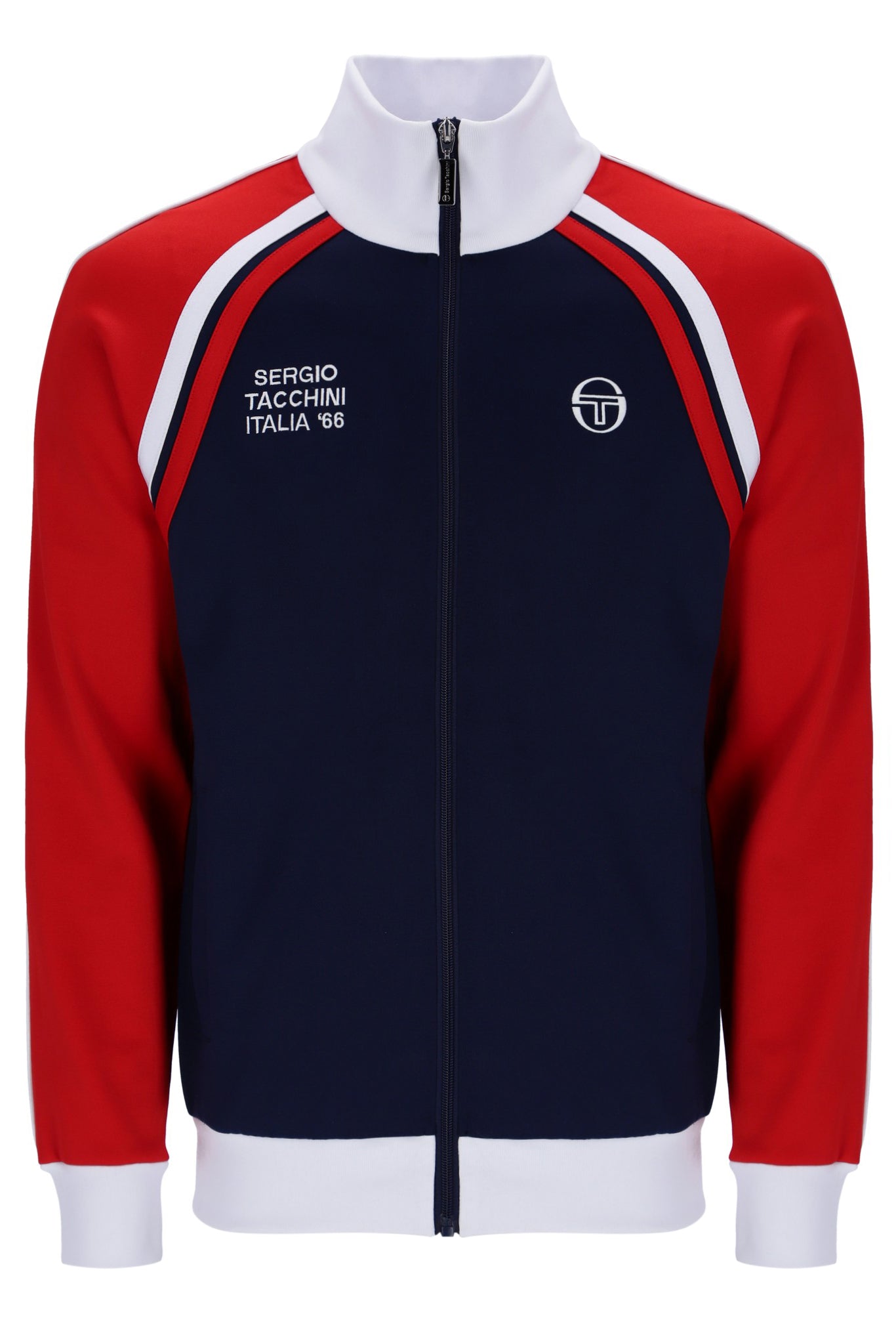 Sergio Tacchini Men's Ghibli Davis Track Top Maritime Blue / Adrenaline Rush / White