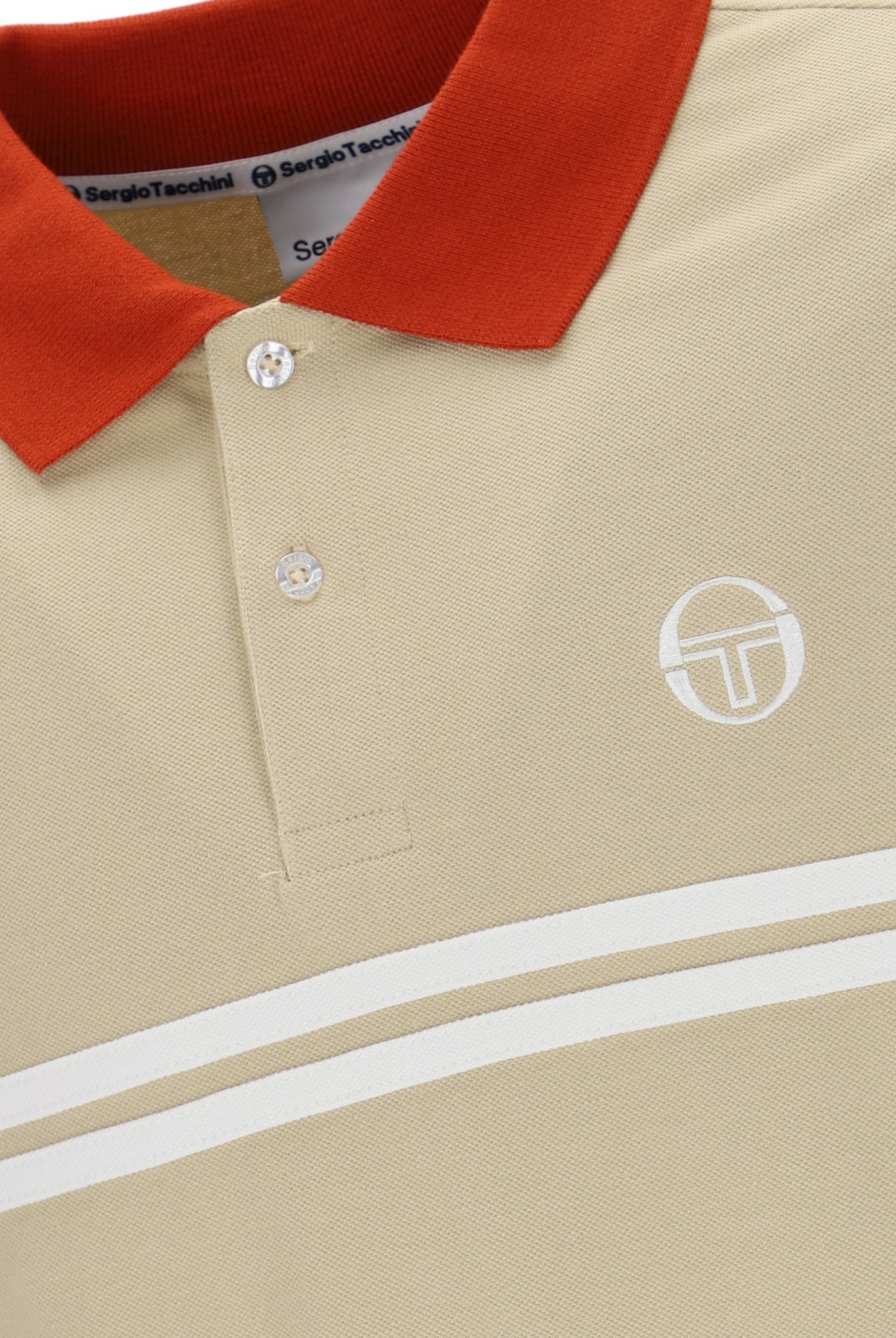 Sergio Tacchini Men's STM14566 Supermac Polo Shirt Mojave Desert / Rooibos Tea / Gardenia