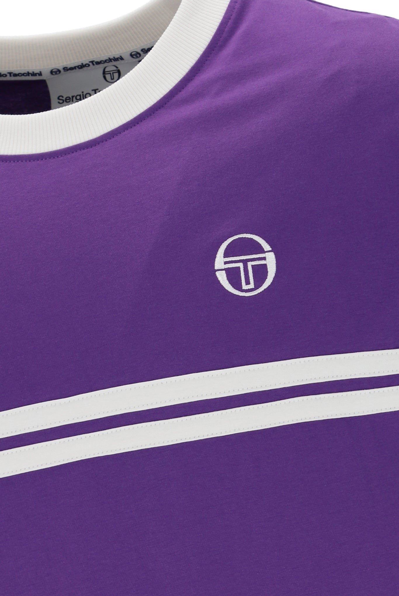 Sergio Tacchini Men's STM14565 Supermac Short Sleeve T Shirt Pansy / Gardenia