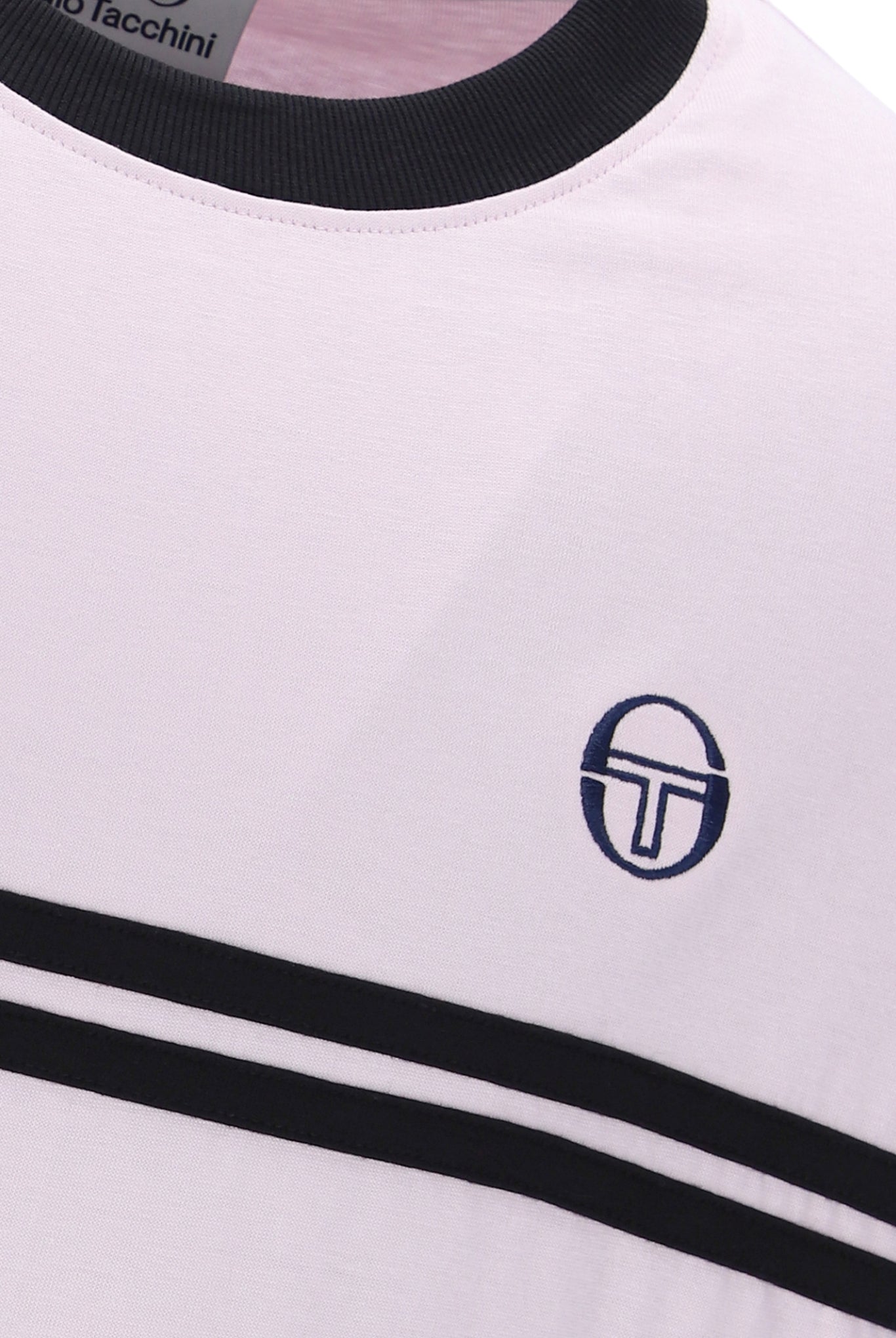 Sergio Tacchini Men's STM14565 Supermac Short Sleeve T Shirt Light Lilac / Black
