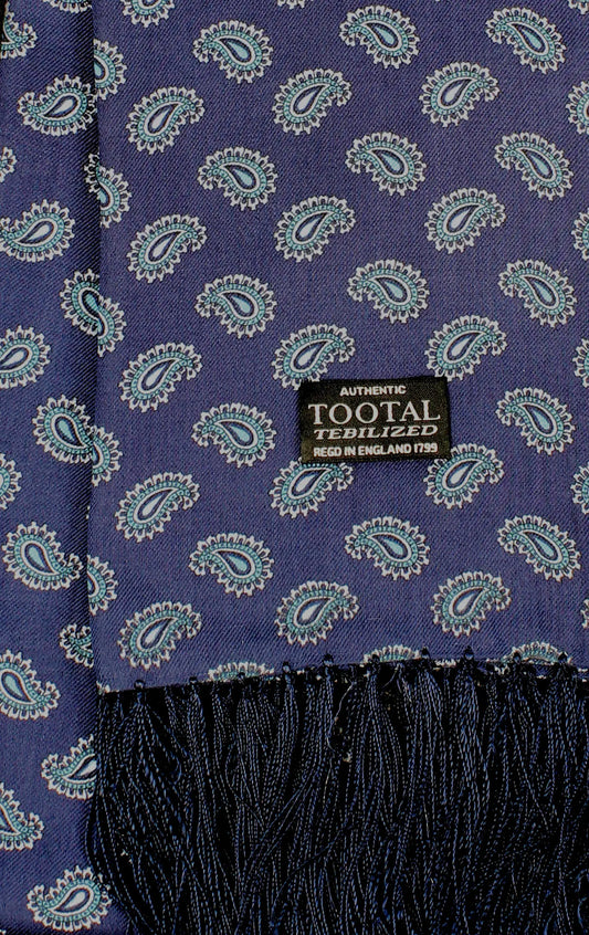 Tootal Men's TB9234 Paisley Rayon Scarf Navy