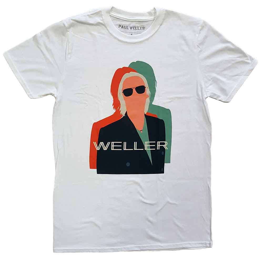 Paul Weller Official Illustration Offset Print T Shirt White