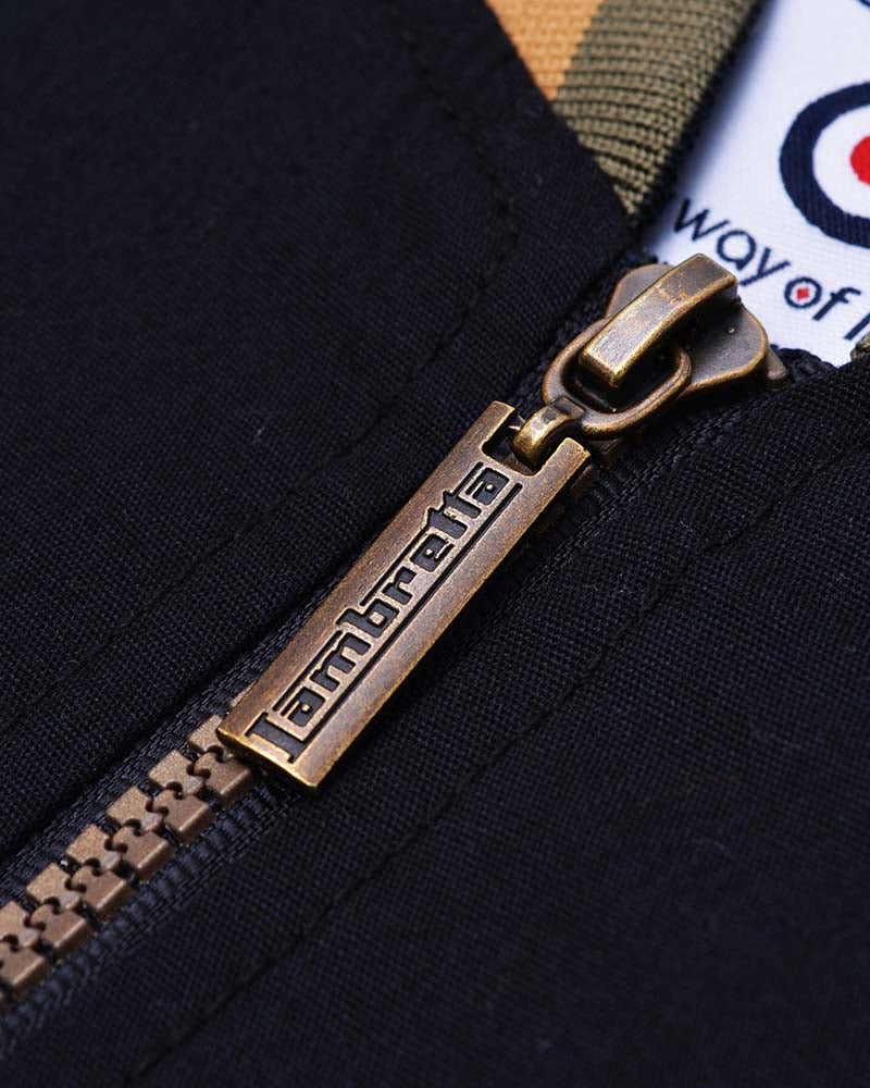 Lambretta Men's SS1626 Triple Tipped Monkey Jacket Black