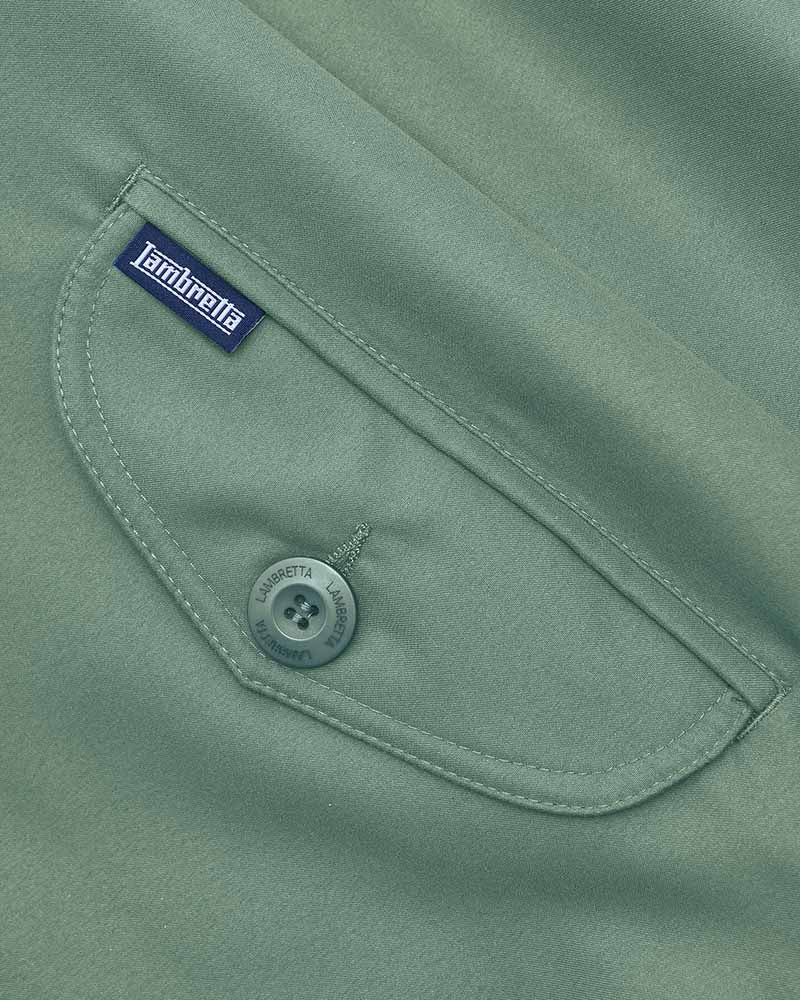 Lambretta Men's LMBBHH1 Showerproof Classic Harrington Jacket Green