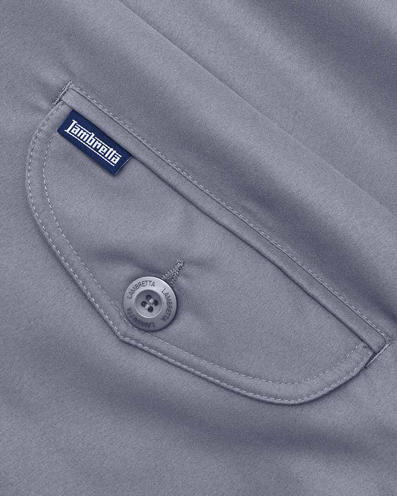 Lambretta Men's LMBBHH1 Showerproof Classic Harrington Jacket Grey