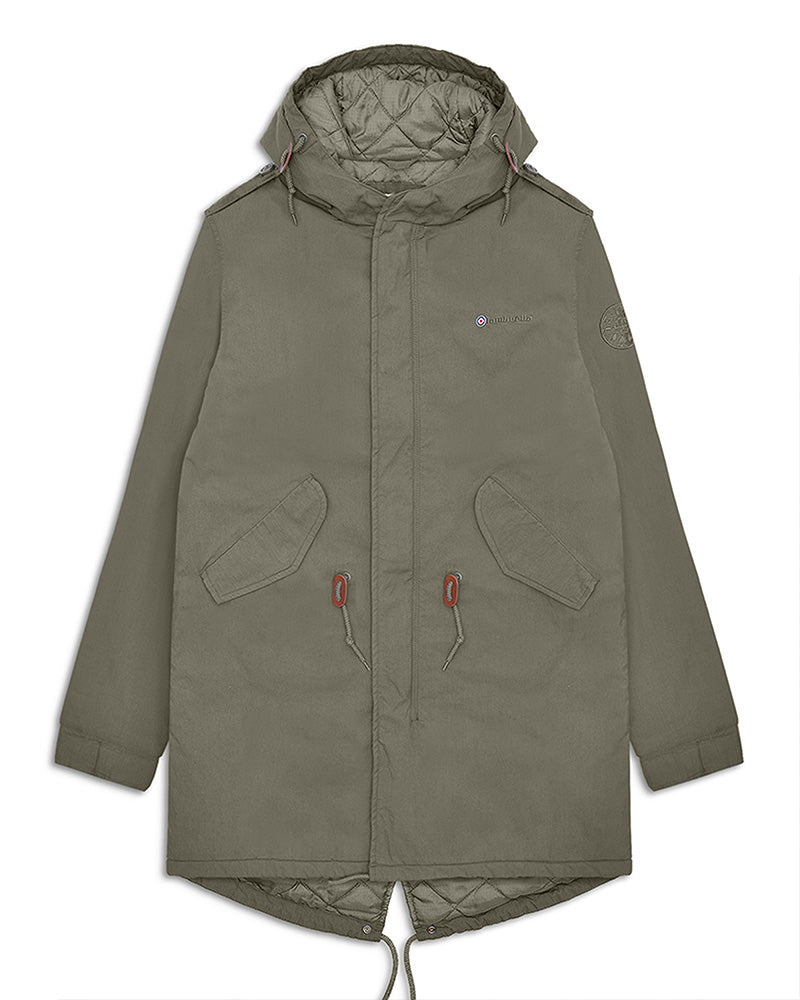 Lambretta Men's SS1400 M-51 Parka Coat Khaki Green