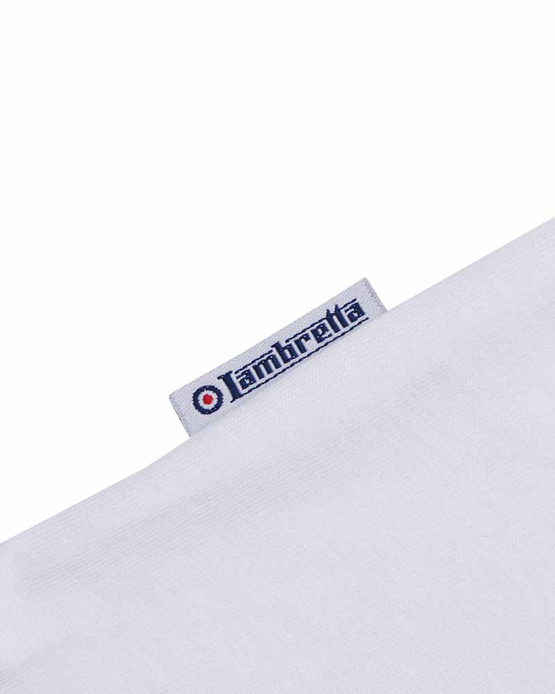 Lambretta Men's SS1321 Classic Stripe Polo Shirt White