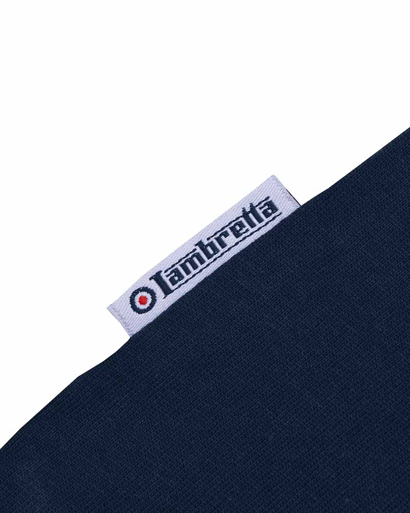 Lambretta Men's SS1321 Classic Stripe Polo Shirt Navy Blue