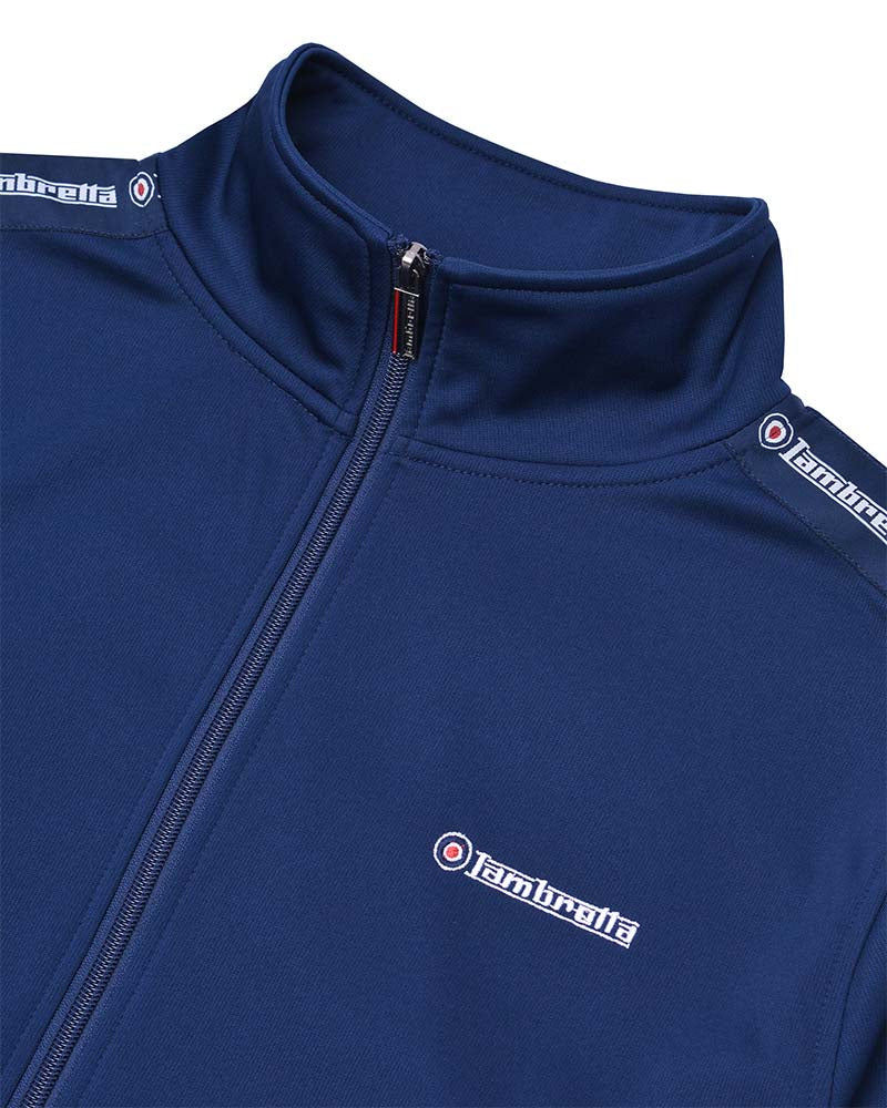 Lambretta Men's SS1100 Half Taped Track Jacket Navy Blue