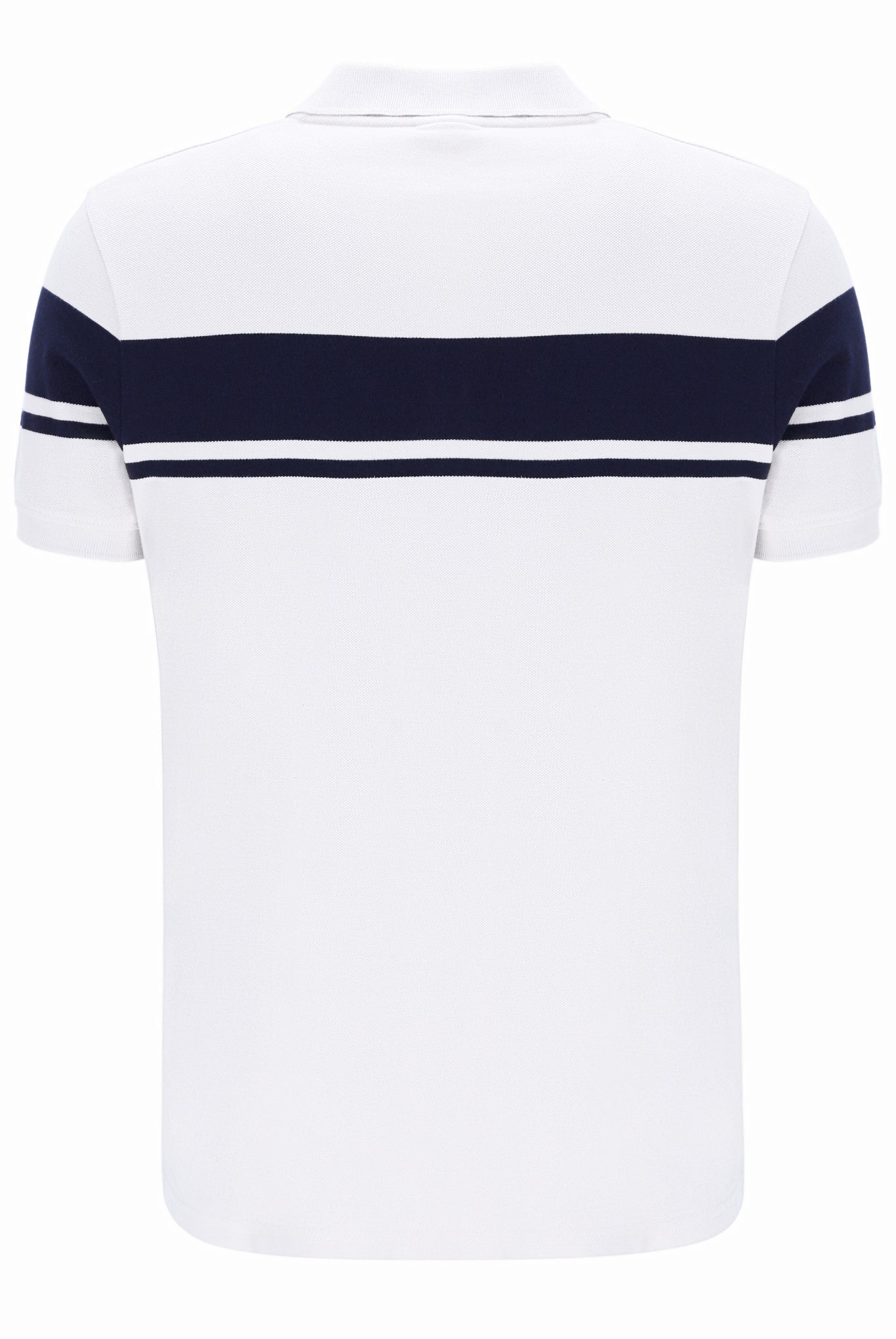 Sergio Tacchini Men's STM14554 SS Young Line Polo Shirt White / Maritime Blue
