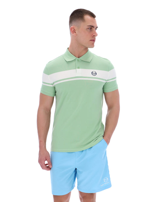Sergio Tacchini Men's STM14554 SS Young Line Polo Shirt Quiet Green
