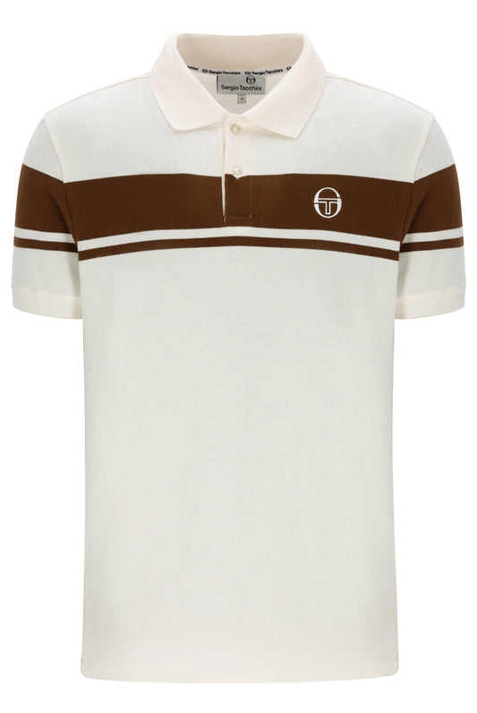 Sergio Tacchini STM14554 SS Young Line Polo Shirt Gardenia / Potting Soil