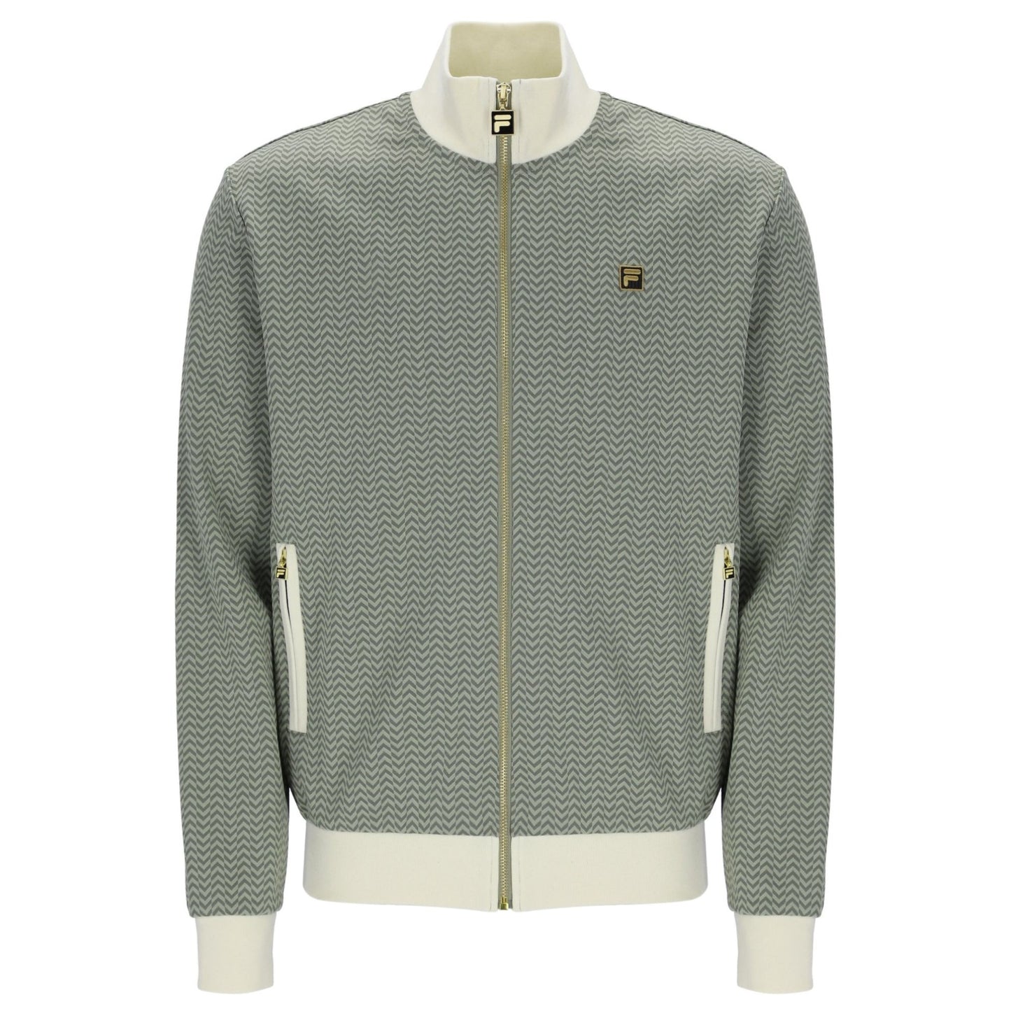 Fila Vintage Men's Mathers Herringbone Track Top Sea Foam / Coconut Milk