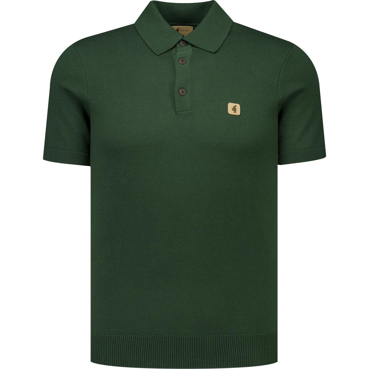 Gabicci Vintage Men's V19GK04 Jackson SS Knit Polo Shirt Forest Green