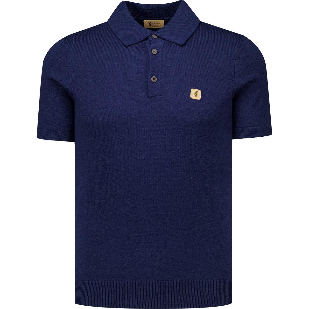 Gabicci Vintage Men's V19GK04 Jackson SS Knit Polo Shirt Storm Blue