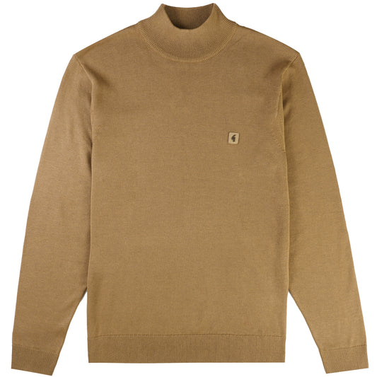 Gabicci Vintage Men's V55GK10 Duke Turtle Neck Knit Jumper Nutmeg Brown