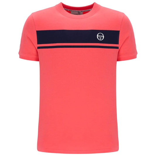 Sergio Tacchini Men's STM14593 SS Master Crew Neck T Shirt Dubarry Pink