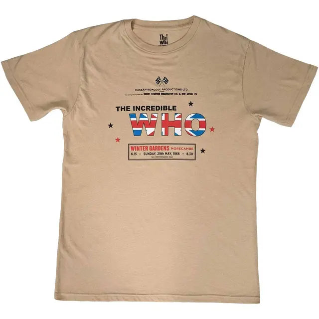 The Who Official The Incredible Design T Shirt Sand
