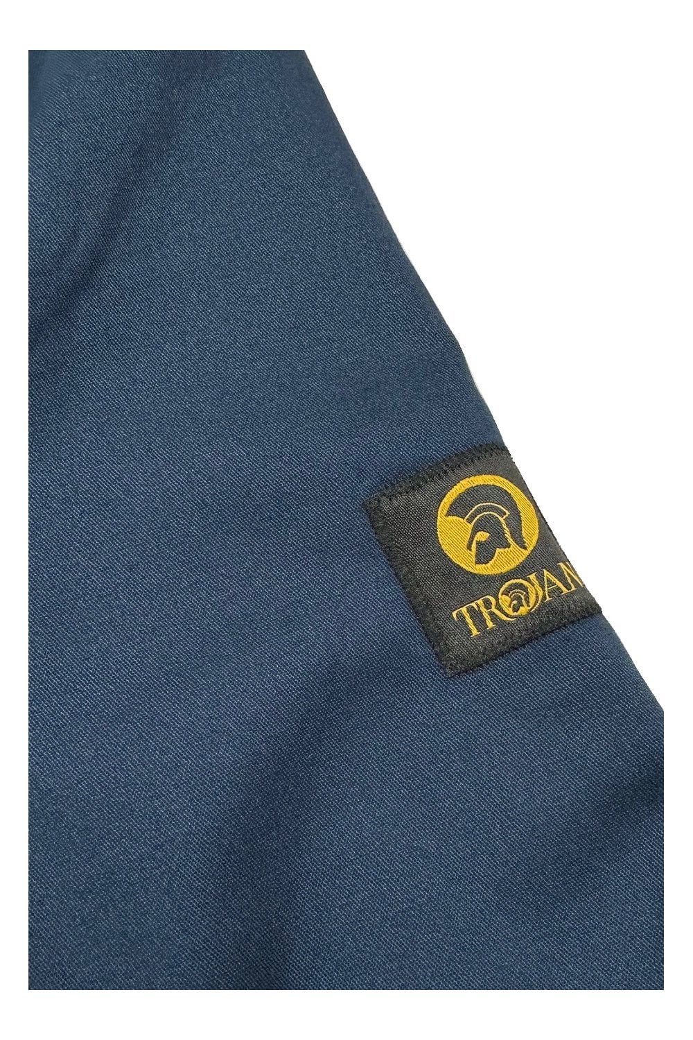 Trojan Records Men's TC1026C Peached Cotton Overhead Smock Jacket Navy Blue