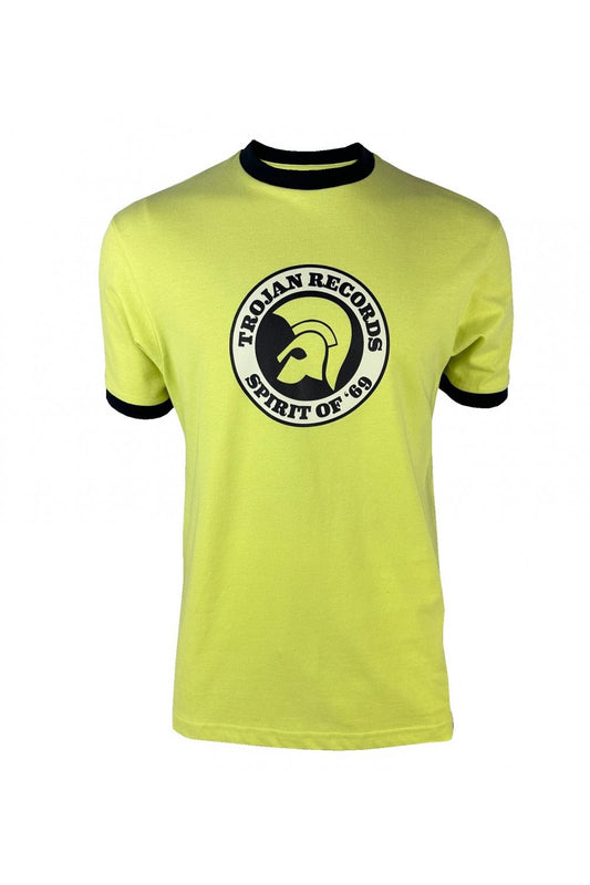 Trojan Records Men's TC1006 Spirit Of '69 Logo Tee Shirt Pistachio