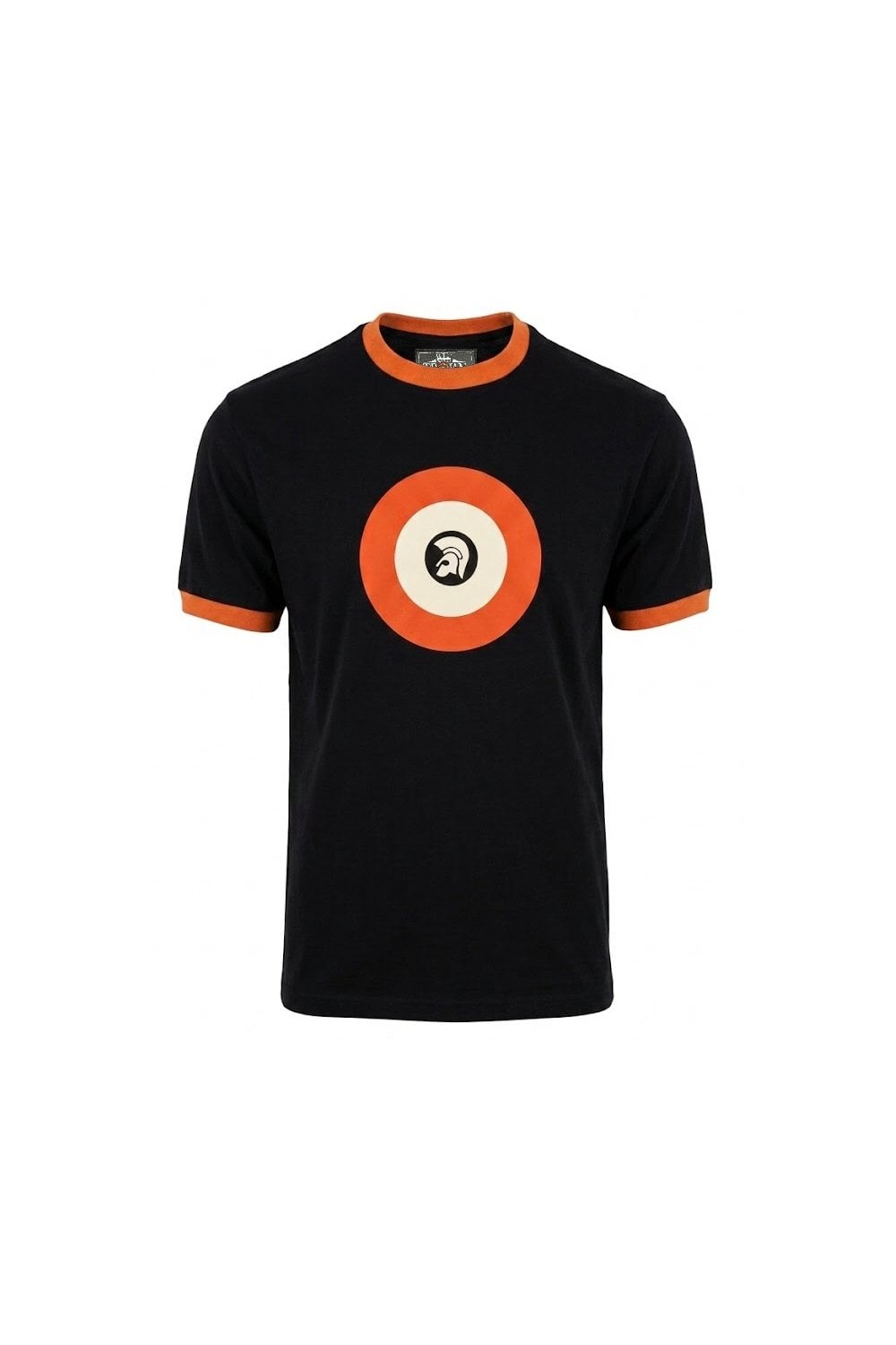 Trojan Records Men's TC1040 Target Ringer Tee Shirt Black