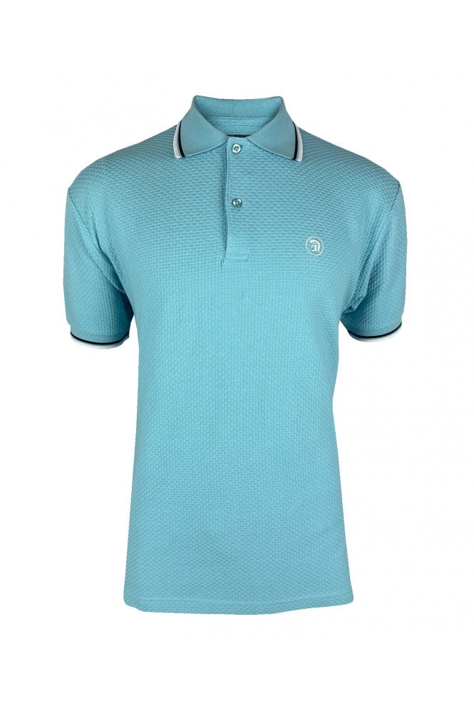 Trojan Records Men's TC1038 Twin Tipped Textured Polo Shirt Mint